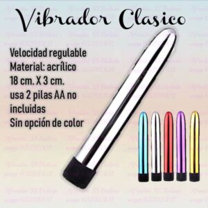 Vibrador clasico unisex Multivelocidad Cromado