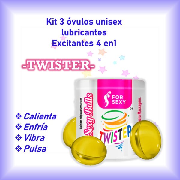 Kit 3 óvulos excitantes unisex Twister