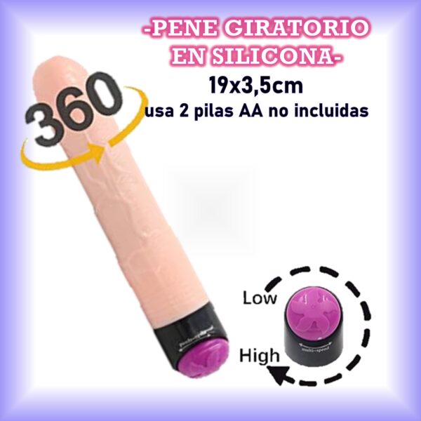 Pene giratorio en silicona