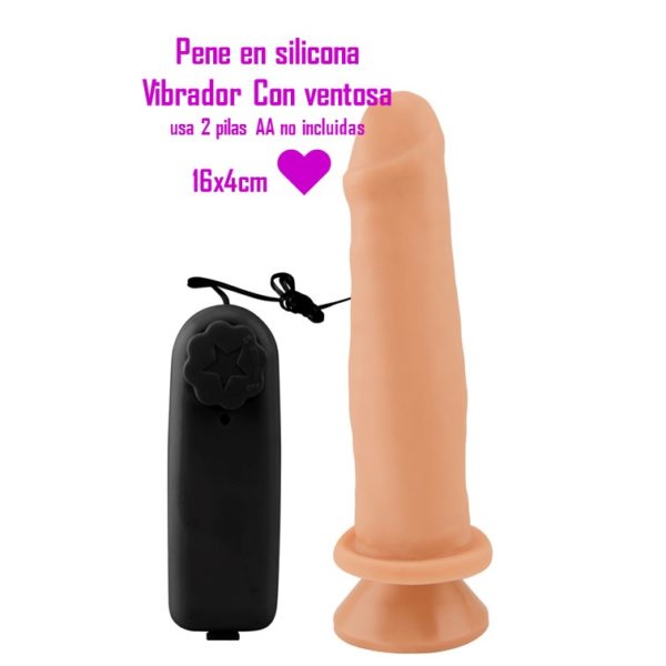Consolador con vibración con ventosa