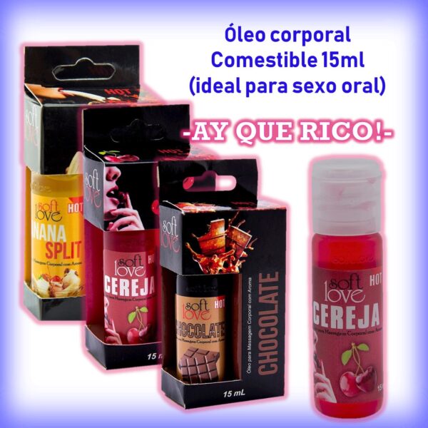 Óleo lubricante corporal comestible 15ml