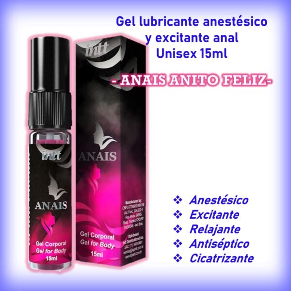 Gel lubricante anestésico y excitante anal