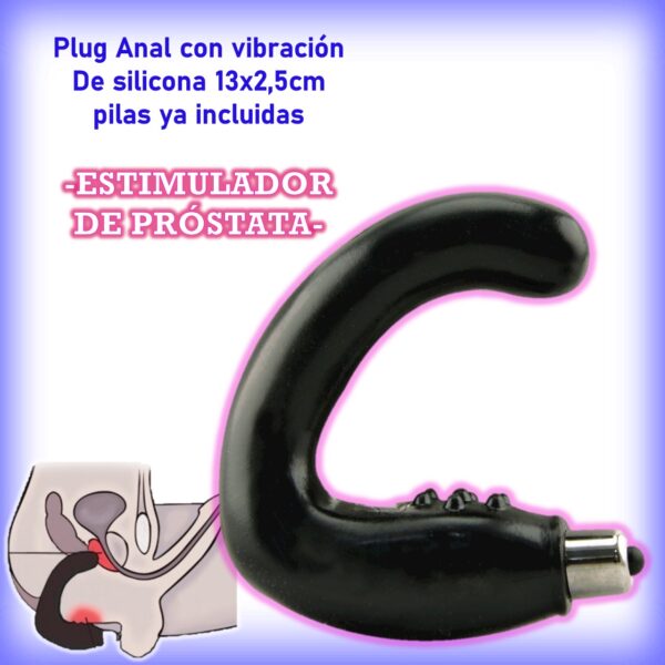 Plug anal estimulador de próstata con vibración