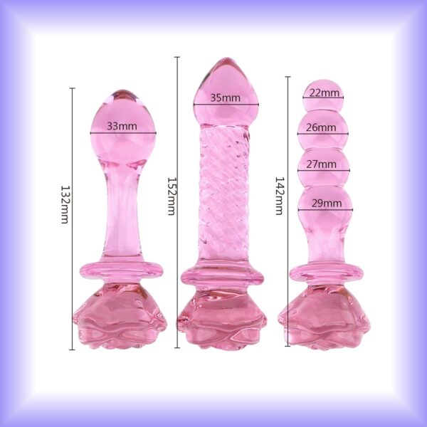 Consolador de cristal Rosa - Imagen 2