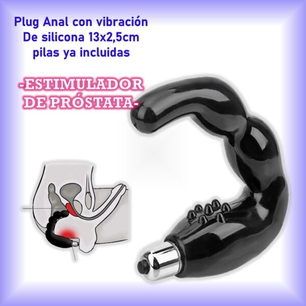 Plug anal estimulador de próstata con vibración