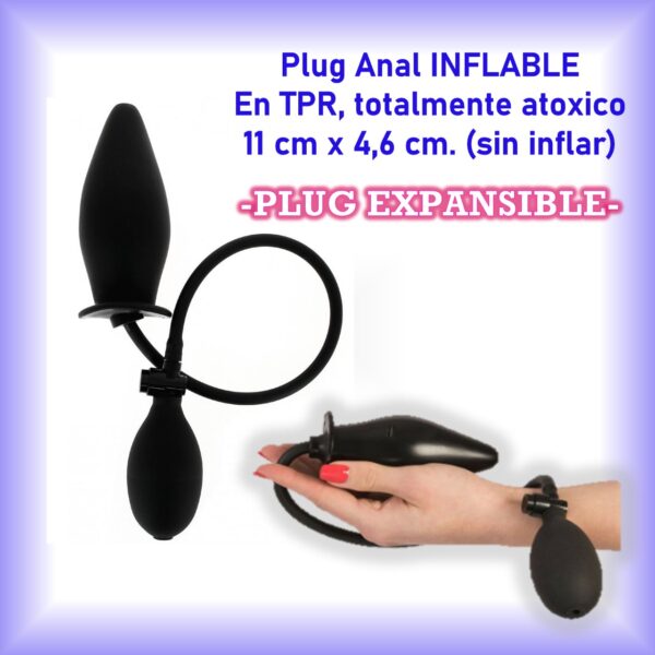 Plug anal inflable