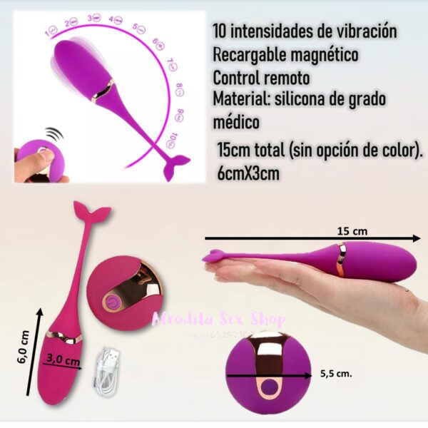 HUEVITO VIBRADOR CON CONTROL Sirenita - Imagen 2