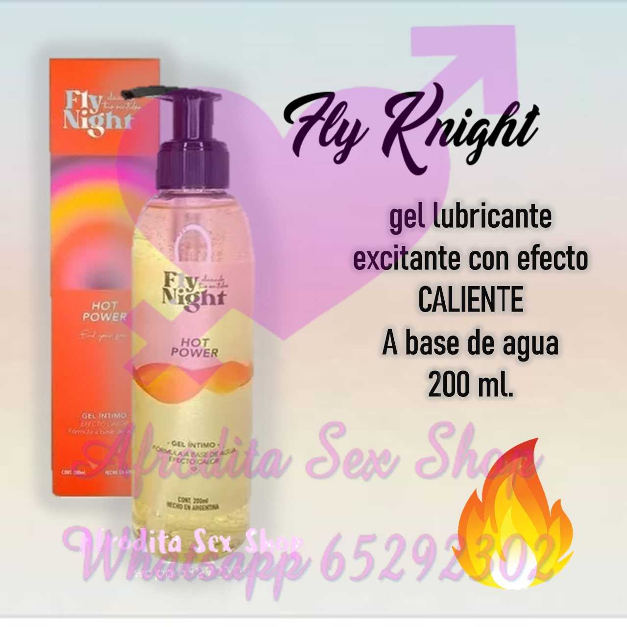 Lubricante FLY NIGTH efecto Hot de 200 ml.